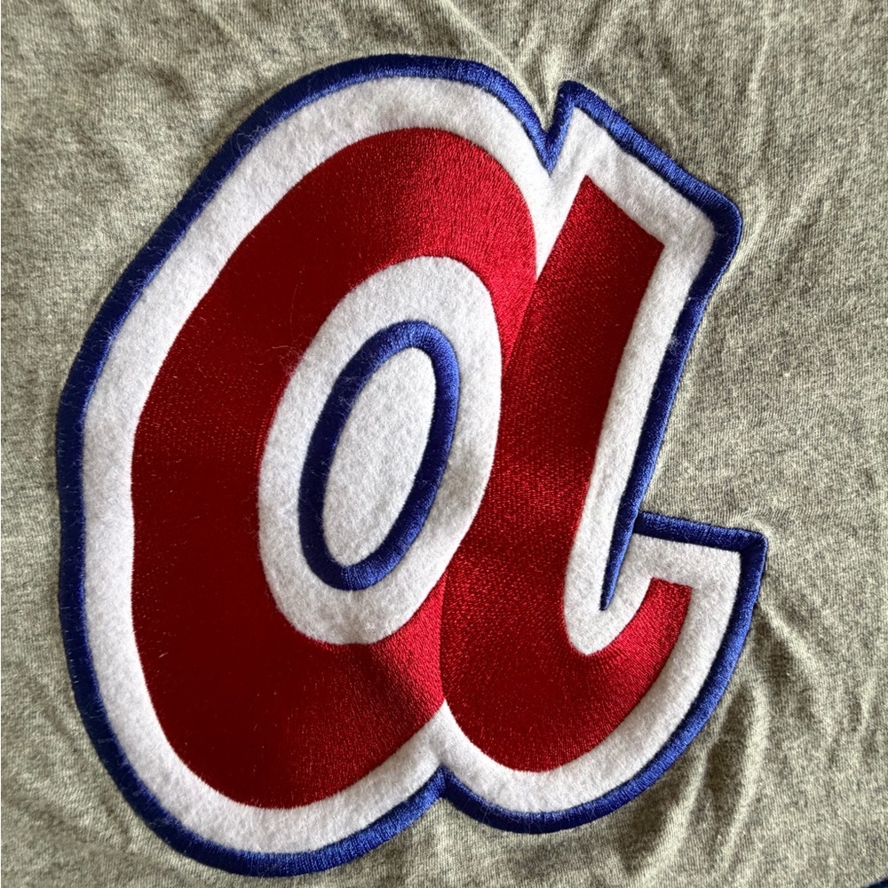 Atlanta Braves Shirt Mens XL Red Gray Blue MLB Baseball Tank Mitchell & Ness - Picture 3 of 10